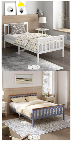 Wooden bed frame - bed, single