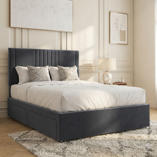 Plush divan base bed set - set, with