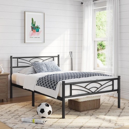 King size metal - bed, with