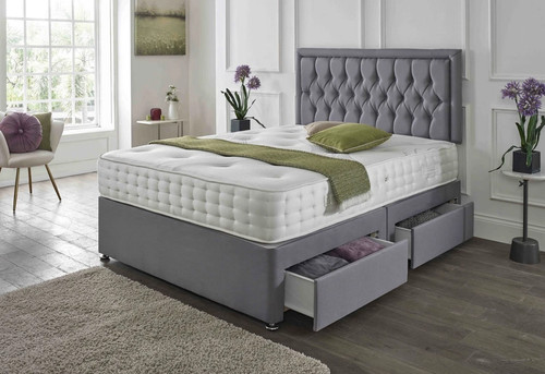 Plush divan bed - bed, with
